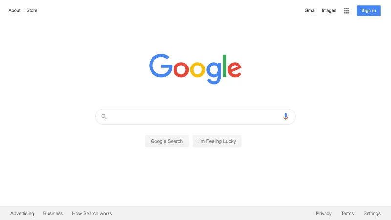Google Homepage Screenshot