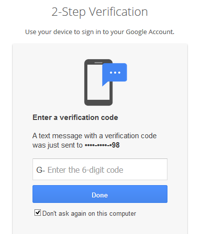 Two-Step Authentication Example