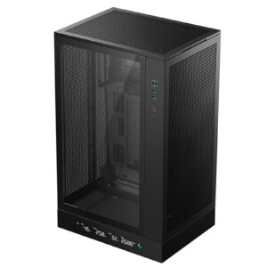 DeepCool CH270 Digital Micro-ATX Case, Mini-Tower PC Case with Tempered Glass Side Panel, USB-C Port, High Airflow Support for 360mm Radiator, ATX PSU, Black