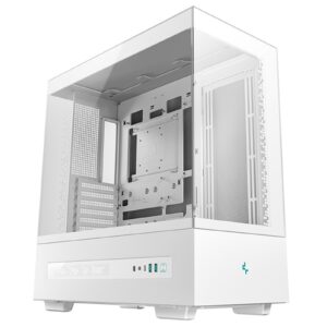 DeepCool CH690 Digital ATX Mid-Tower Case, High-Airflow PC Case with Semi-Glass Panel, USB-C Port, Support for 420mm Radiator, 450mm GPU, ATX PSU, White