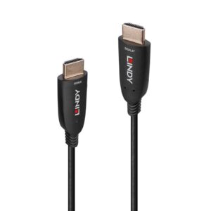 Lindy 38510 10m HDMI (M) 2.1 Anthra Line 7680x4320@60Hz / 3840x2160@120Hz Fibre Optic Hybrid Cable - Black