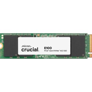 Crucial (CT1000E100SSD8) E100 1TB PCIe Gen4 NVMe M.2 SSD, Sequential Write 4,500 MB/s, Sequential Read 5,000 MB/s