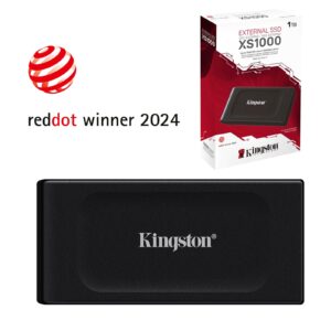 Kingston XS1000 (SXS1000/1000G) 1TB Portable External SSD, Read 1050MB/s, Write 1000MB/s, USB 3.2 Gen 2, 5 Year Warranty