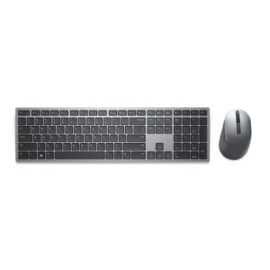 Dell KM7321W Premier Multi-Device Keyboard and Mouse Combo, 2.4GHz / Bluetooth 5.0 Wireless, 12 programmable keys for PC and Laptop, QWERTY UK English Layout, Sliver