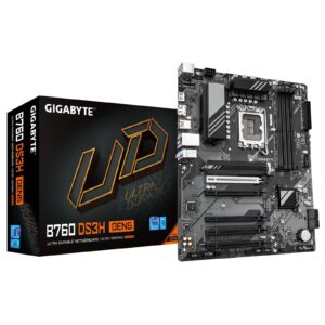 Gigabyte B760 DS3H GEN5 Intel 1700 Socket Motherboard, ATX, 4x DDR5 Slots, 2x M.2 Sockets, GbE LAN, 1x DisplayPort / 1x HDMI Port