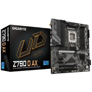 Gigabyte Z790 D AX Ultra Durable Intel 1700 Socket Motherboard, ATX, 4x DDR5 Slots, 3x M.2 Sockets, 2.5GbE LAN, Wi-Fi 6E, 1x DisplayPort / 1x HDMI Port