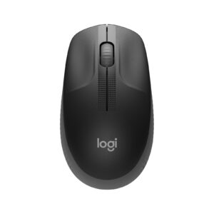 Logitech Wireless Mouse M190, Full Size Ambidextrous Curve Design, 18-Month Battery with Power Saving Mode, USB Receiver, Precise Cursor Control with Wide Scroll Wheel and Scooped Buttons, Black