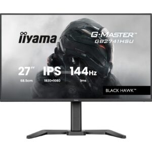 iiyama G-Master Black Hawk gaming monitor GB2741HSU-B1 27" Black, Height Adjustable, IPS, Ultra Slim Bezel, Full HD, 144Hz, 1ms, FreeSync, HDMI, Display Port, USB Hub