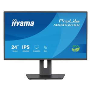 Iiyama ProLite 24-Inch 120Hz Full HD IPS Height Adjustable Monitor with Slim Bezel, HDMI, DisplayPort & USB Hub
