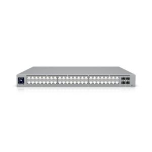 Ubiquiti (USW-Pro-XG-48) Professional-grade, 48-port Layer 3 Etherlighting switch with (32) 10 GbE, (16) 2.5 GbE, and (4) 25G SFP28 ports.