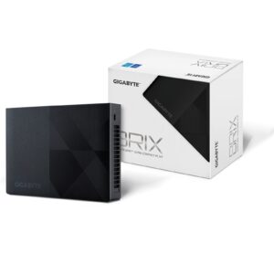 Gigabyte BRIX (GB-BN1P-N200) Barebone Kit, Intel N200 3.2GHz Quad Core CPU, 1 x DDR4 SO-DIMM Slot, 2 x M.2 2280 Slots, Wi-Fi 6 & Bluetooth 5.2