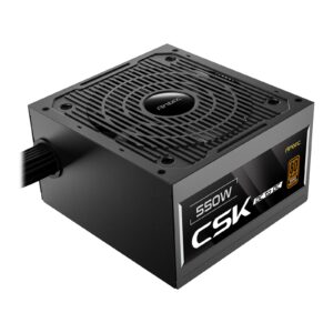Antec CSK550DC 550W Power Supply, 80 Plus Bronze Certified, ATX 12V 2.52, Non-Modular, DC-to-DC, Flat Black Cables, 120mm Quiet Fan, UK Plug