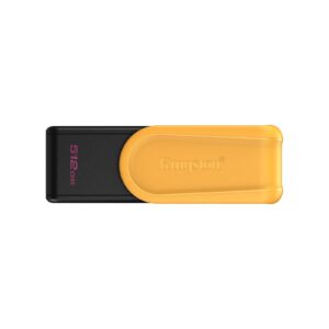 Kingston DataTraveler Exodia S DTXS/512GB USB Flash Drive, 512GB, USB 3.2, Black/Yellow, Swivel Cap Design