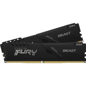 Kingston FURY Beast KF432C16BBK2/64 64GB (2x 32GB) DIMM System Memory, 3200MHz, DDR4, CL16, Black, Intel XMP