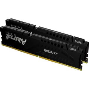 Kingston FURY Beast KF556C40BBK2-16 16GB (2x 8GB) DIMM System Memory, 5600MHz, DDR5, CL40, Black, Intel XMP