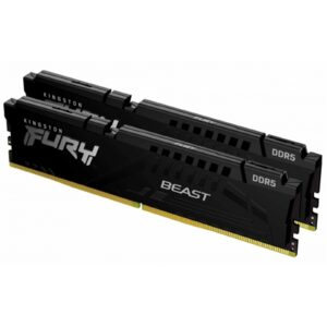 Kingston FURY Beast KF560C36BBE2K2-64 64GB (2x 32GB) DIMM System Memory, 6000MHz, DDR5, CL36, Black, Intel XMP, AMD EXPO
