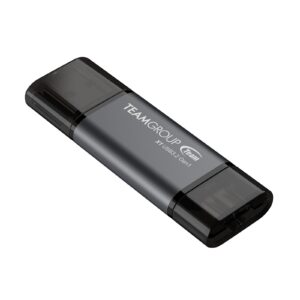 Team TX13128GC01 2 in 1 Dual OTG 128GB Flash Drive, X1 USB 3.2 Gen1, Type C & A, Plug and Play