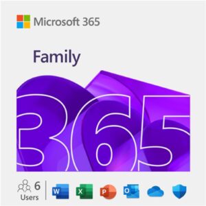 Microsoft 365 Family Medialess Latest Version - 1 Year Subscription 6 Users, up to 5 devices - Electronic Download ESD